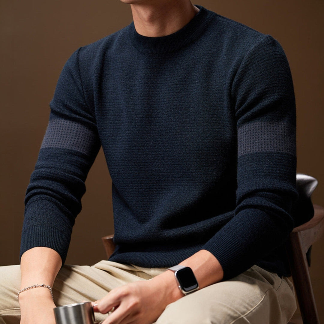 Textured Knitted Jumper for Men — Isaac, image 9