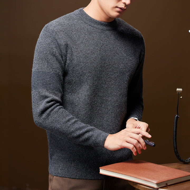 Textured Knitted Jumper for Men — Isaac, image 13