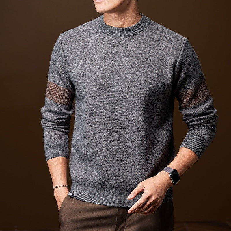 Textured Knitted Jumper for Men — Isaac, image 15