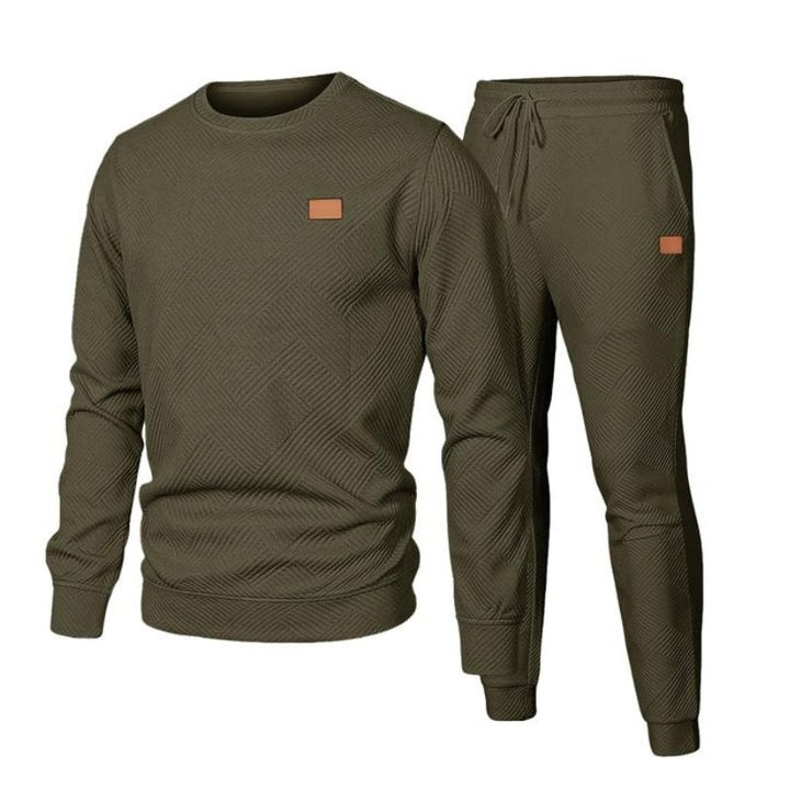 Crew Neck Two Piece Sweatsuit — Nicholas, Grey