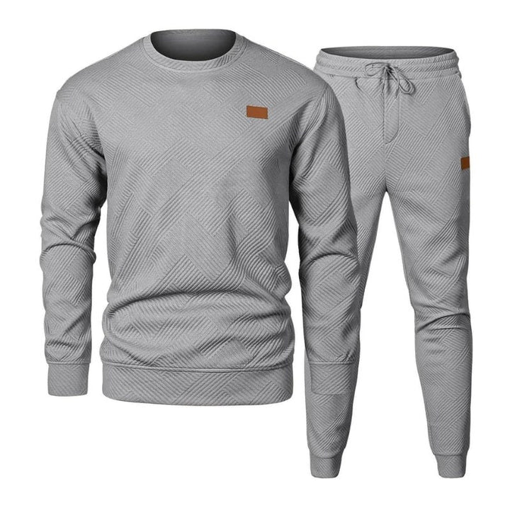 Crew Neck Two Piece Sweatsuit — Nicholas, Grey