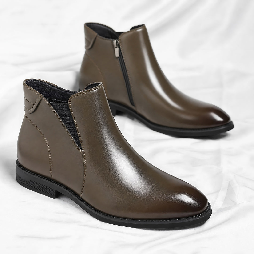 Elastic Gusset Chelsea Boots for Men — Nigel, Taupe