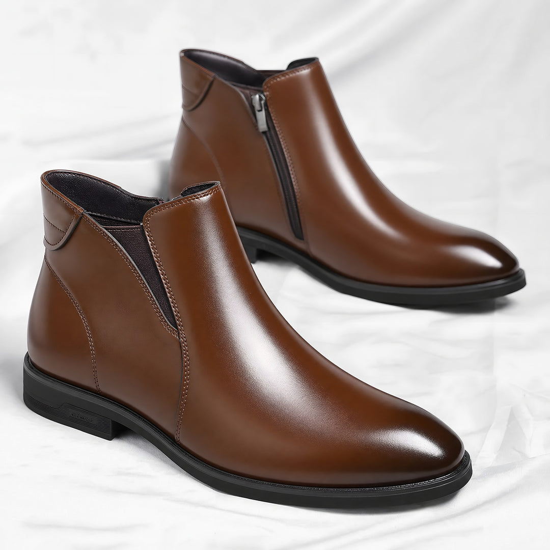 Elastic Gusset Chelsea Boots for Men — Nigel, Brown