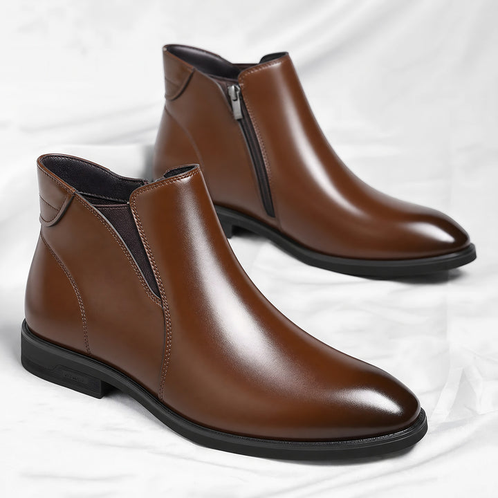 Elastic Gusset Chelsea Boots for Men — Nigel, Brown