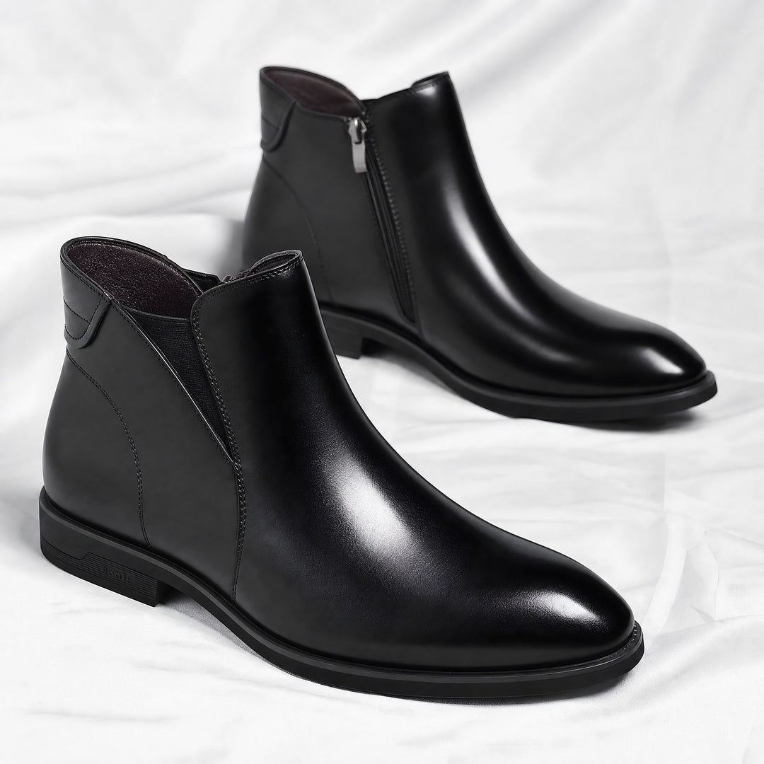 Elastic Gusset Chelsea Boots for Men — Nigel, Black