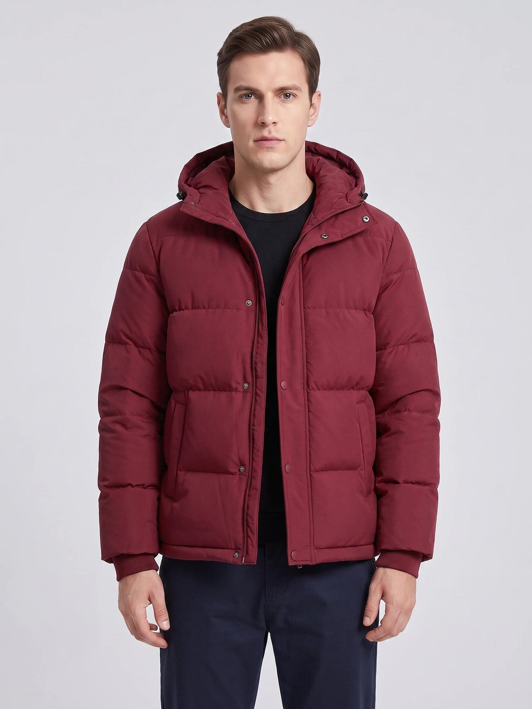 Owen – Warm Hooded Padded Puffer Jacket for Men with Pockets