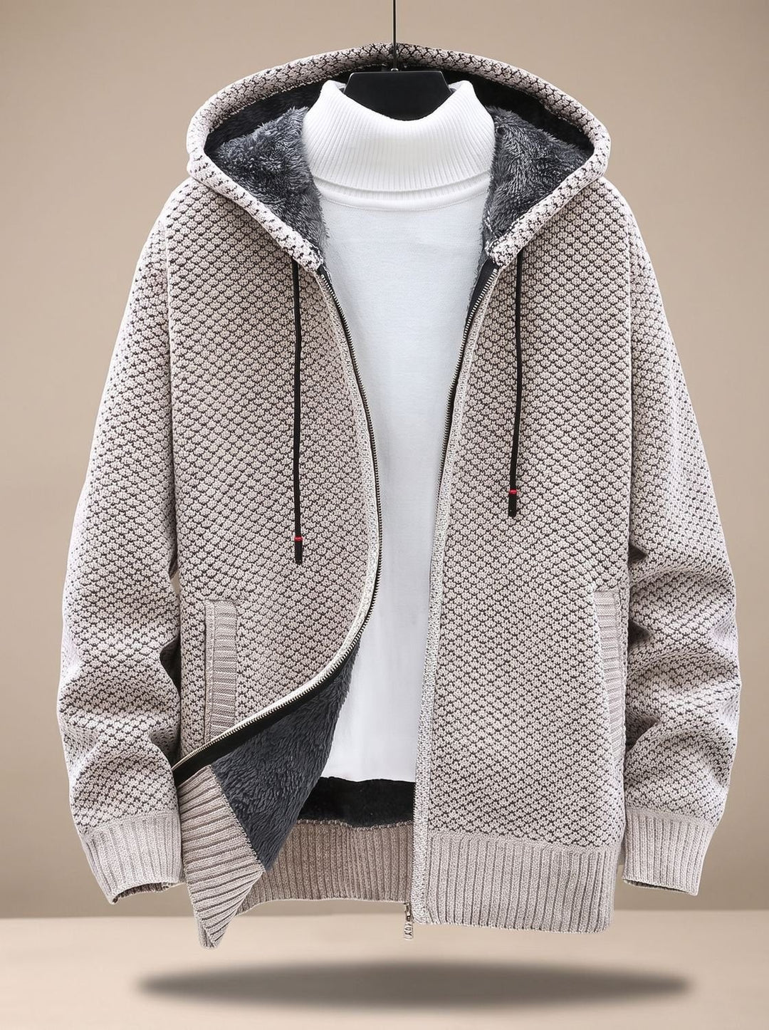 Hooded Knit Cardigan for Men — Rupert, image 1