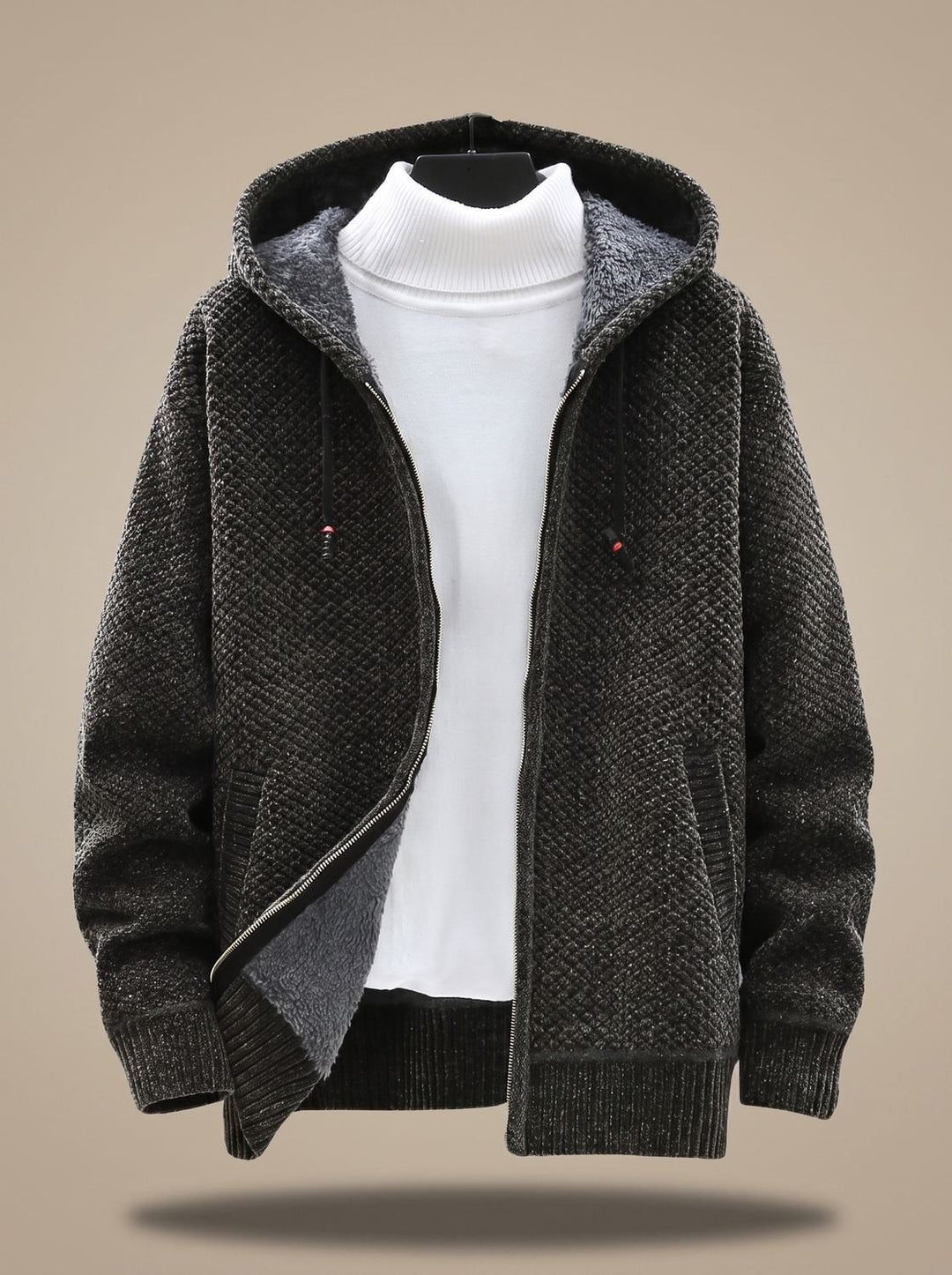 Hooded Knit Cardigan for Men — Rupert, image 3