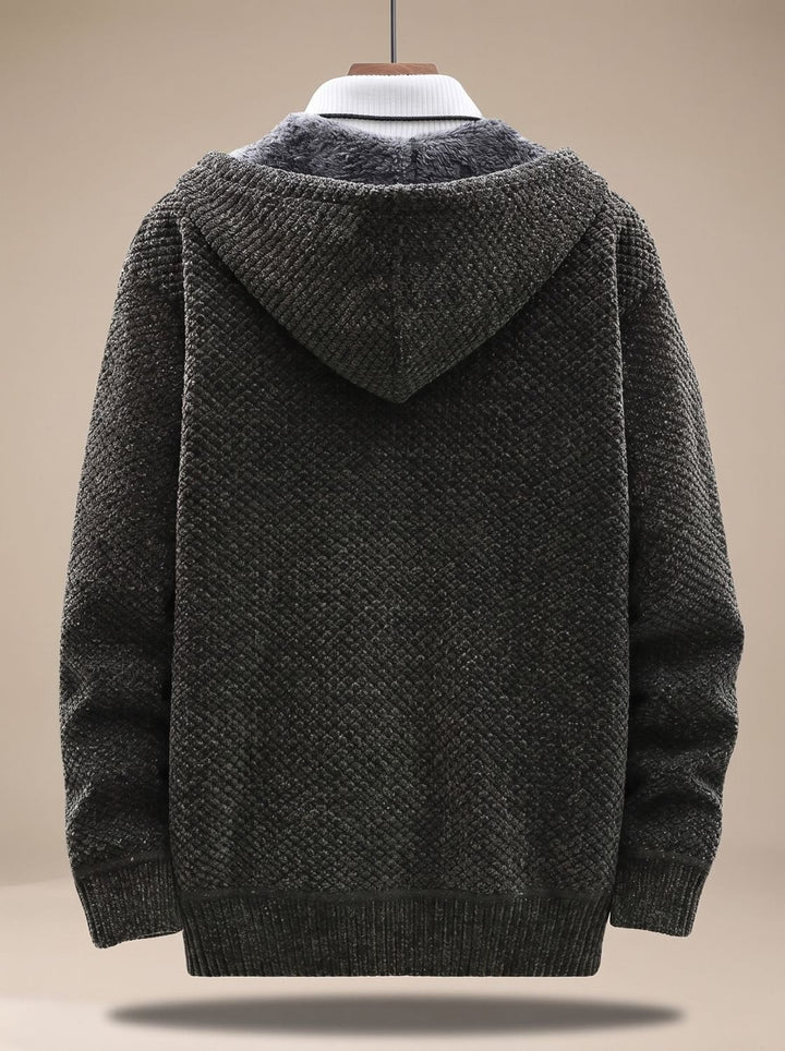 Hooded Knit Cardigan for Men — Rupert, image 4