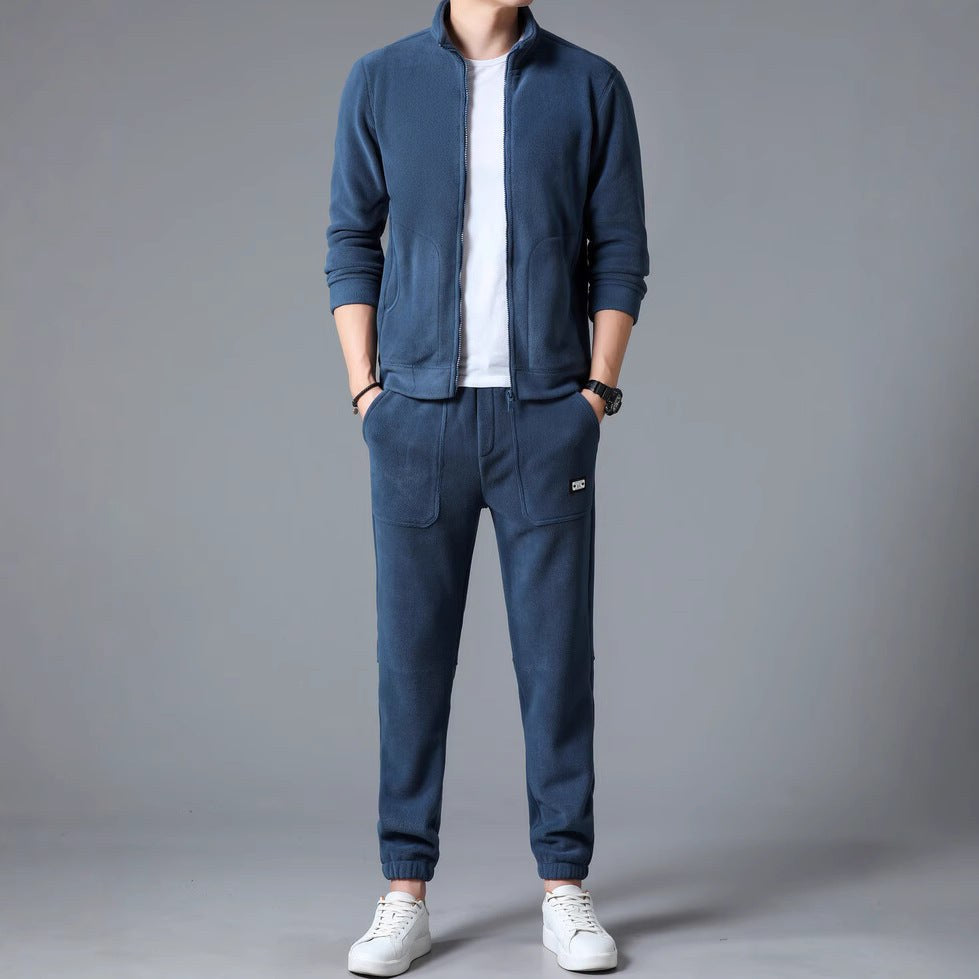 Zip Through Fleece Tracksuit — Peregrine, Camel