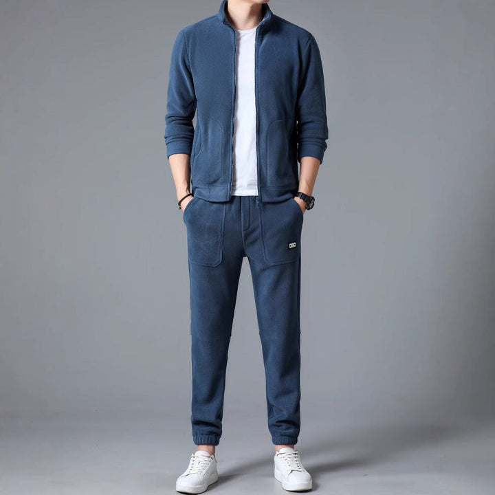 Zip Through Fleece Tracksuit — Peregrine, Camel