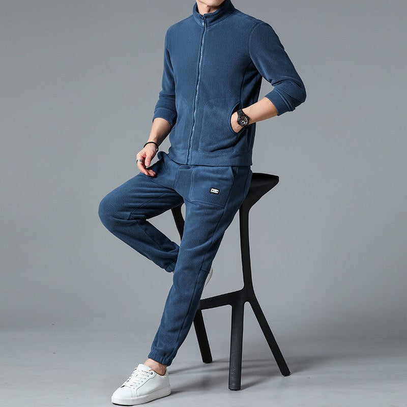 Zip Through Fleece Tracksuit — Peregrine, Charcoal