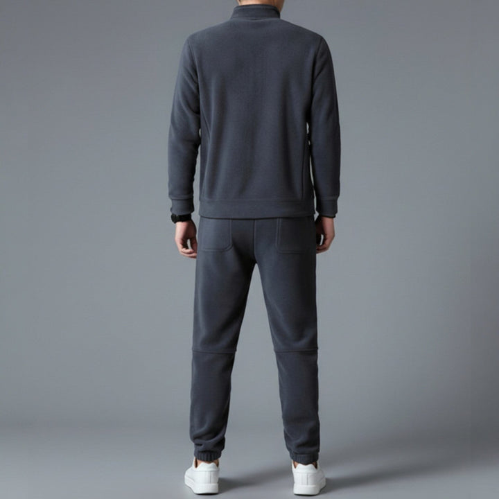 Zip Through Fleece Tracksuit — Peregrine, Black