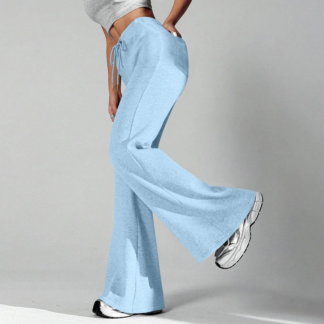 High Waisted Flared Joggers — Phoebe, Black