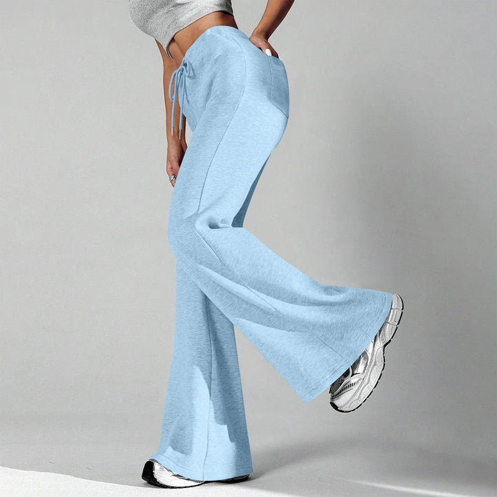 High Waisted Flared Joggers — Phoebe, Black