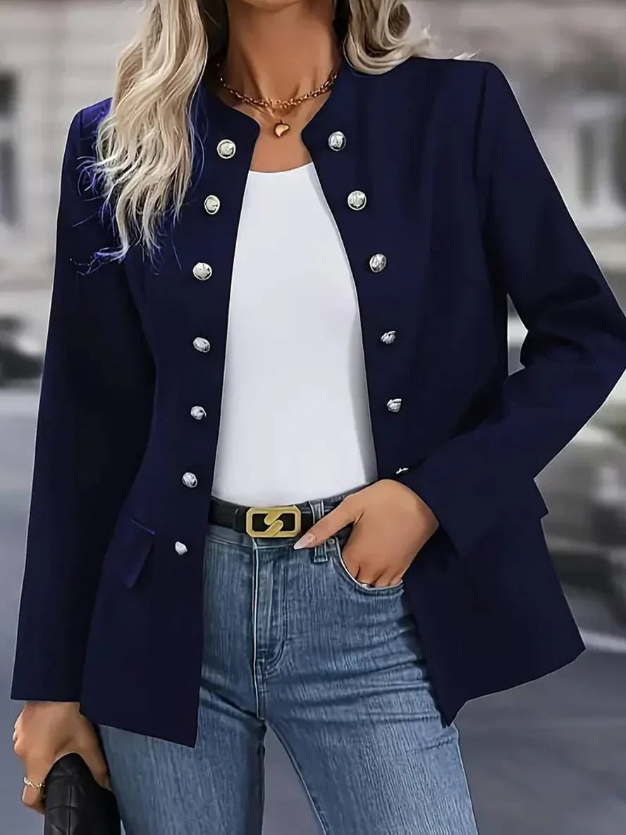 Military Button Tailored Blazer for Women — Rhosyn, image 1