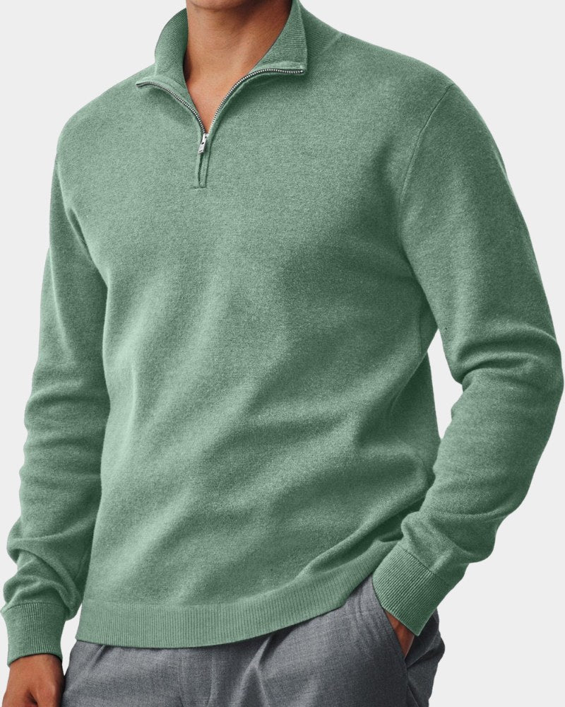 Rhys – Soft Quarter Zip Jumper for Men with Collar and Long Sleeves