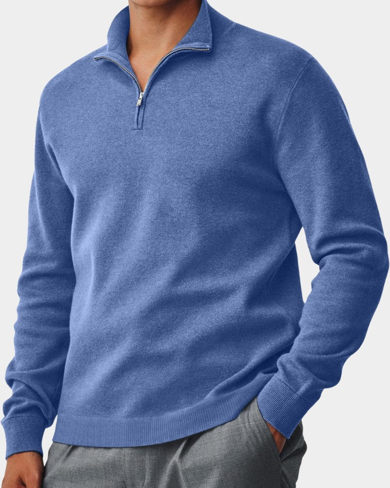 Rhys – Soft Quarter Zip Jumper for Men with Collar and Long Sleeves
