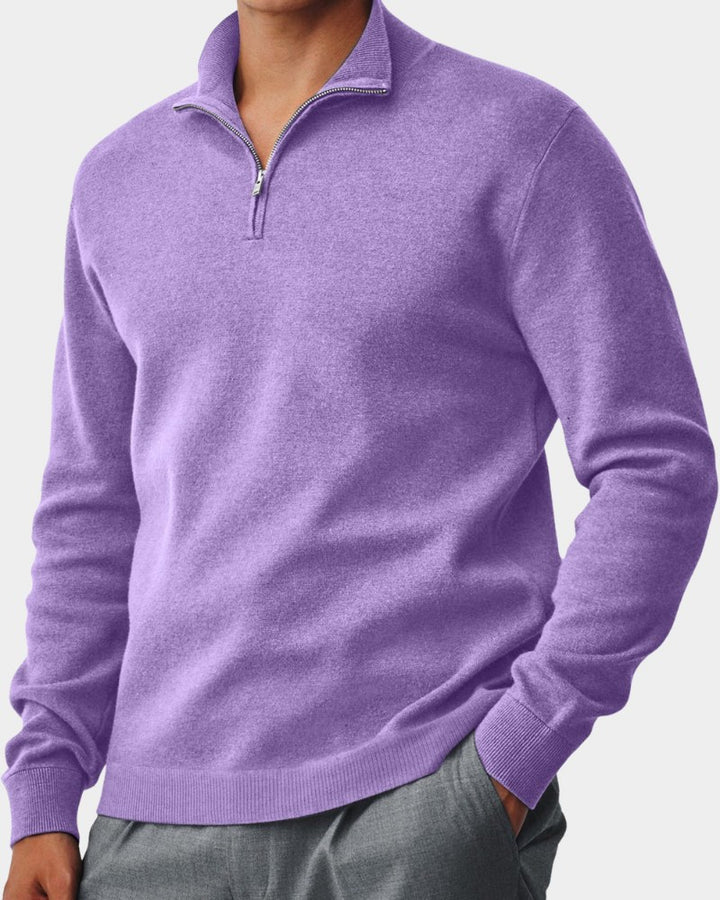 Rhys – Soft Quarter Zip Jumper for Men with Collar and Long Sleeves