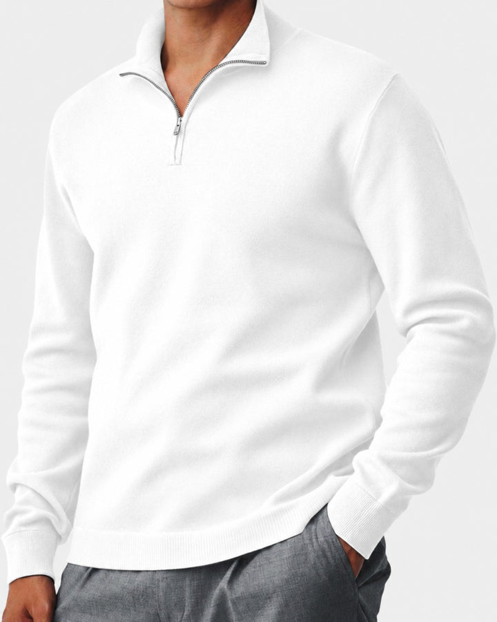 Rhys – Soft Quarter Zip Jumper for Men with Collar and Long Sleeves