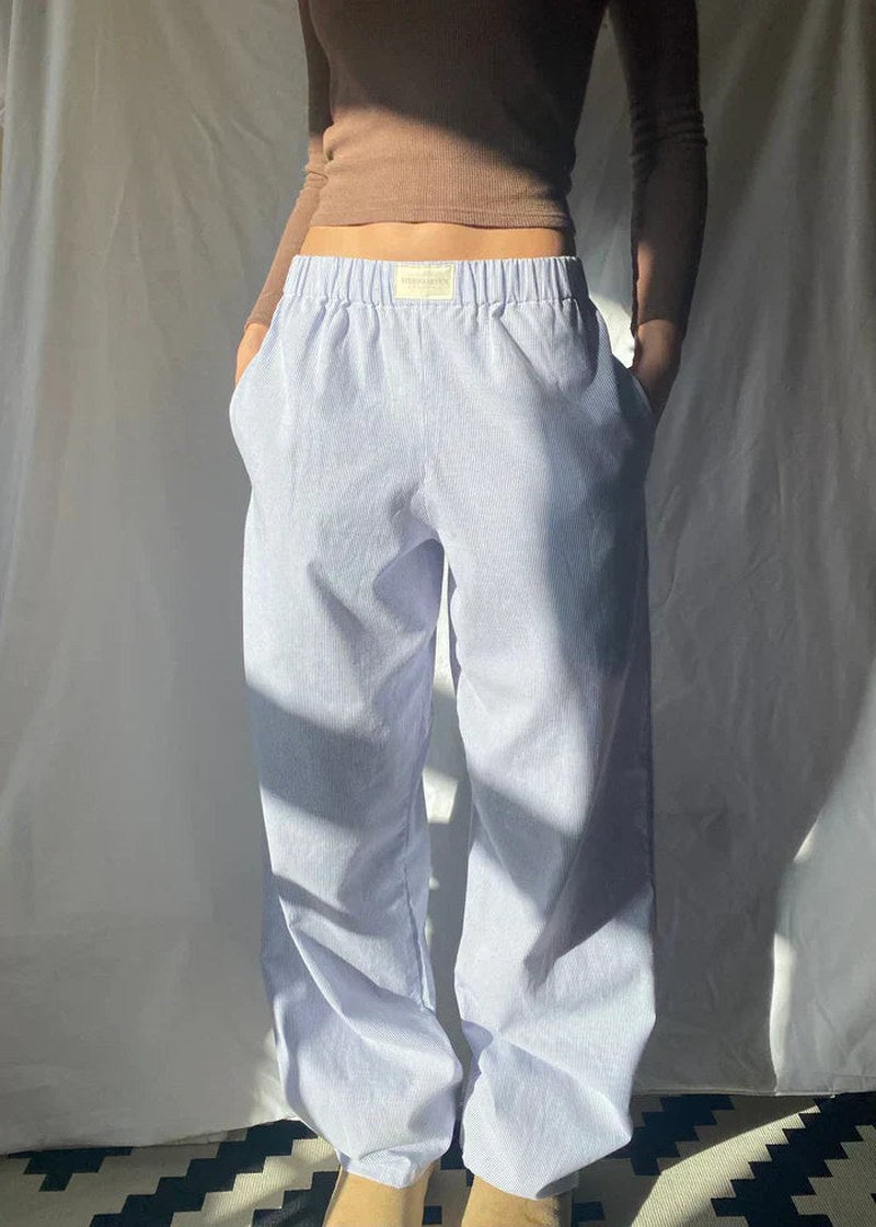 Ribbed Straight Leg Lounge Joggers — Rosemary, Yellow