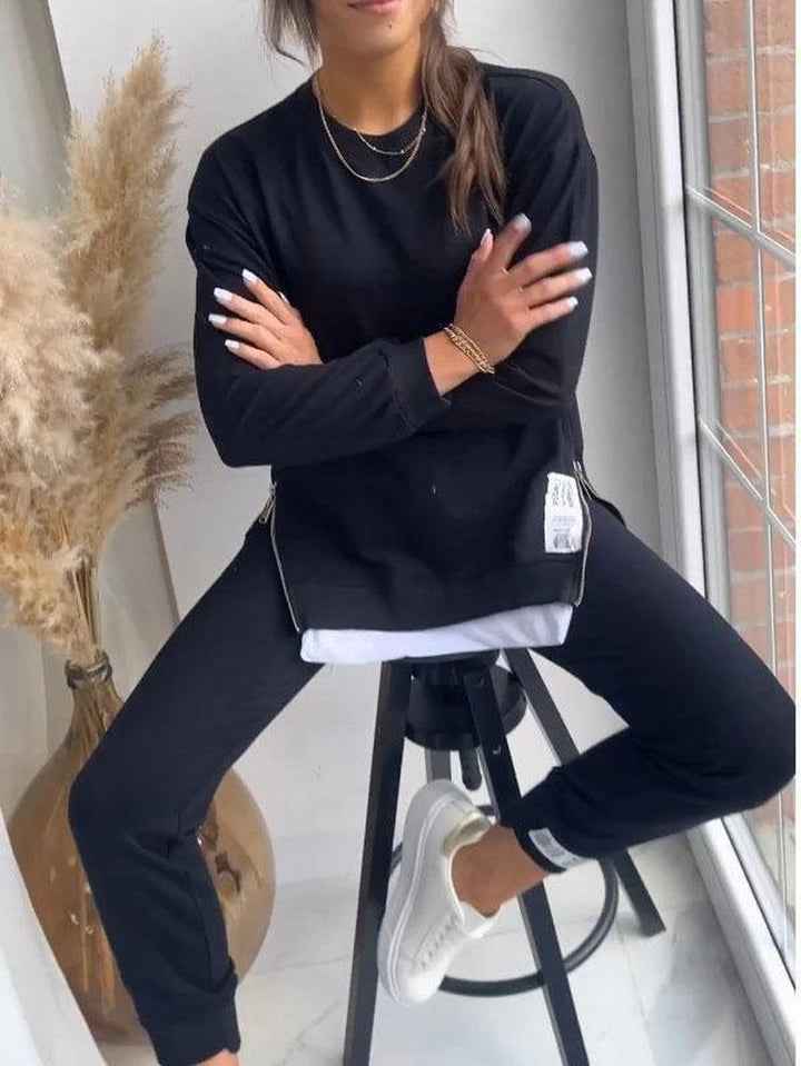 Soft Cotton Loungewear Set for Women in black