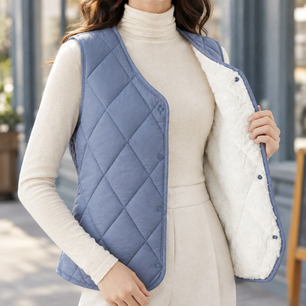 Diamond Quilted Gilet for Women — Perlwen, image 2