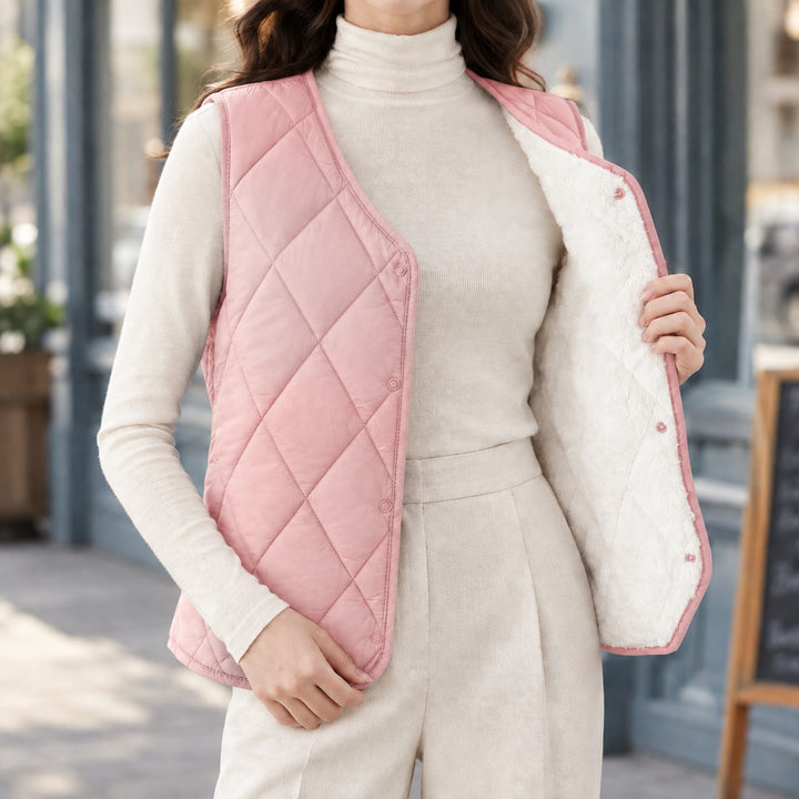 Diamond Quilted Gilet for Women — Perlwen, image 3