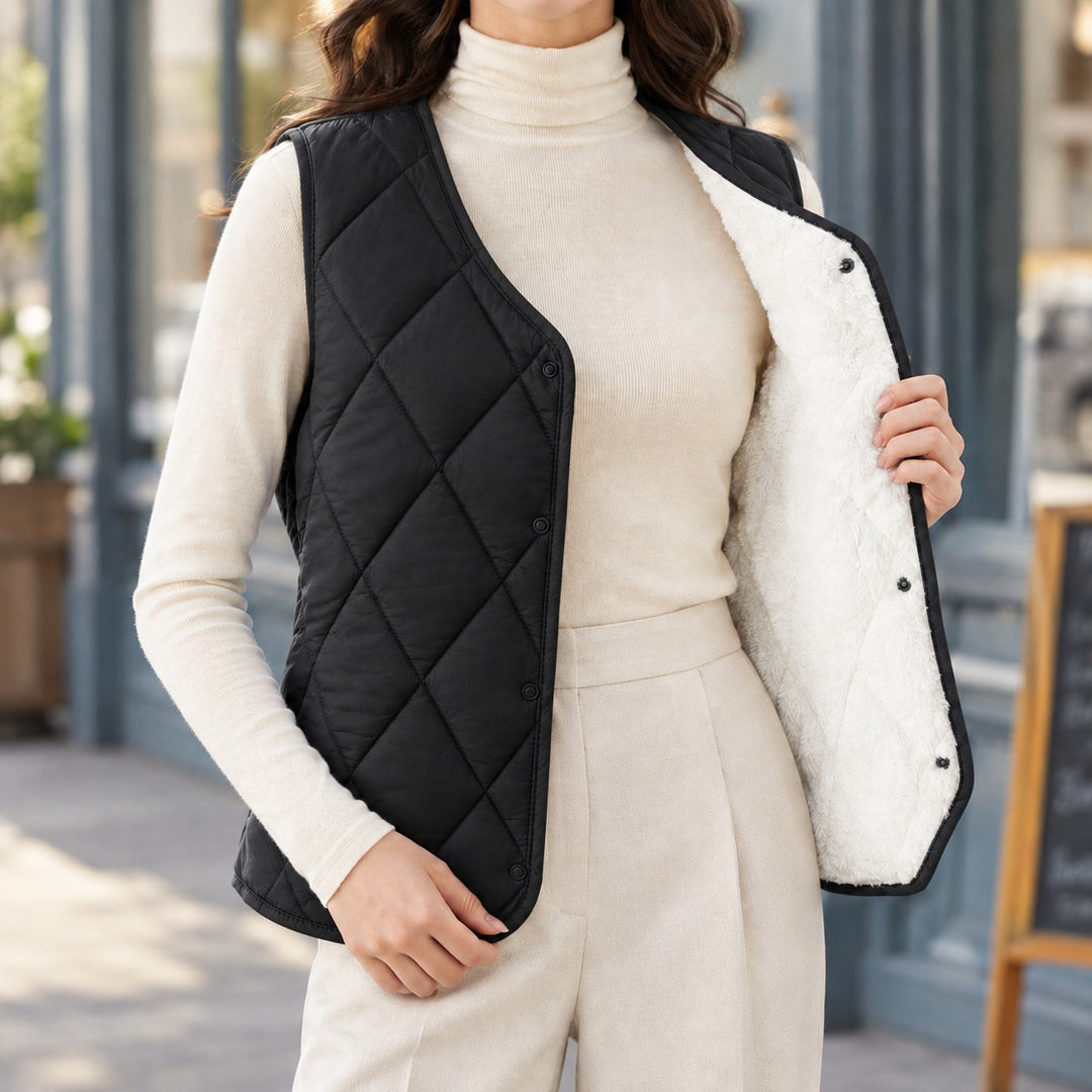 Diamond Quilted Gilet for Women — Perlwen, image 4
