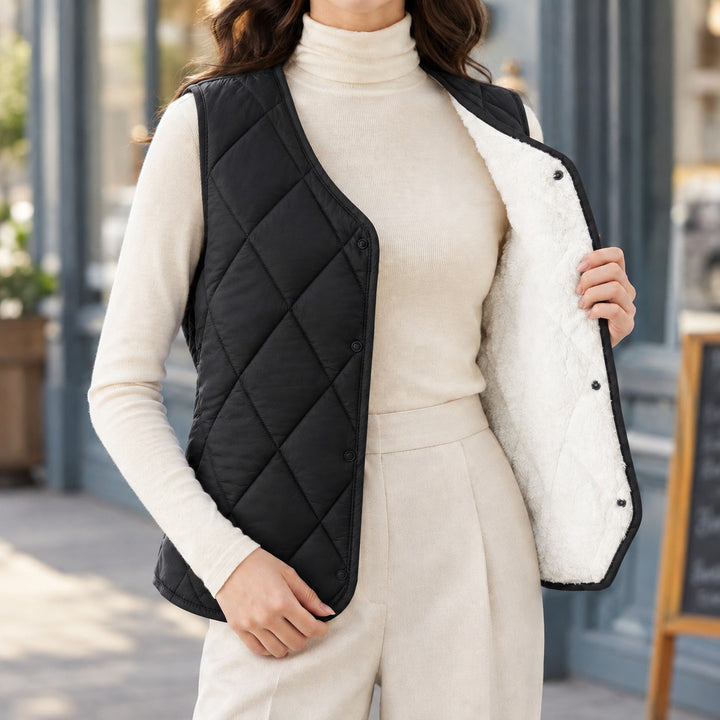 Diamond Quilted Gilet for Women — Perlwen, image 4