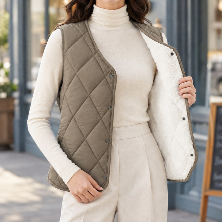 Diamond Quilted Gilet for Women — Perlwen, image 6