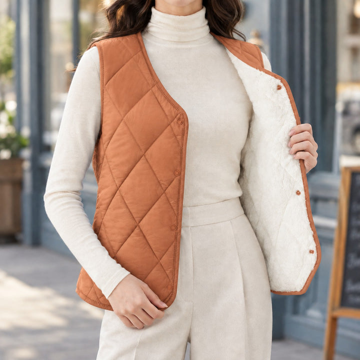 Diamond Quilted Gilet for Women — Perlwen, image 7