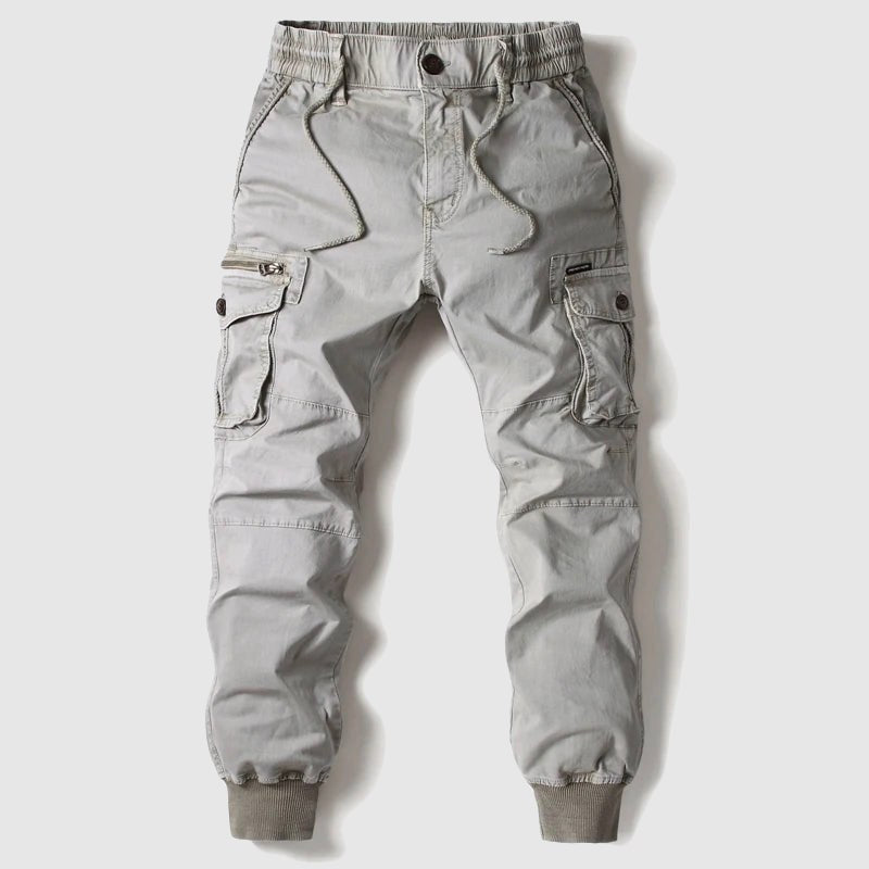 Tactical Cargo Joggers with Cuffs — Stanley, Black