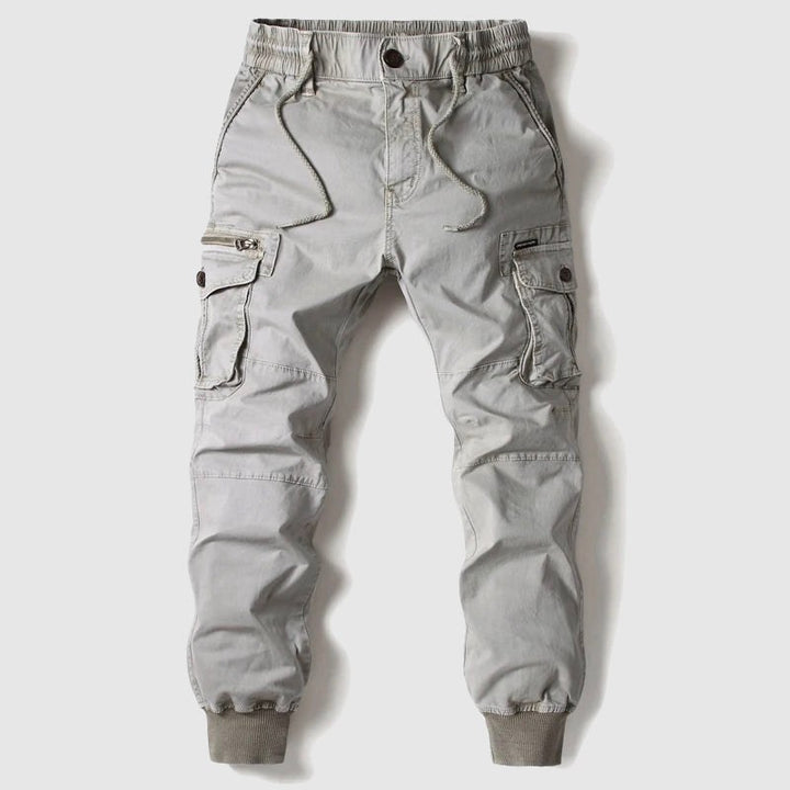Tactical Cargo Joggers with Cuffs — Stanley, Black