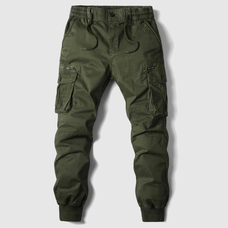 Tactical Cargo Joggers with Cuffs — Stanley, Green