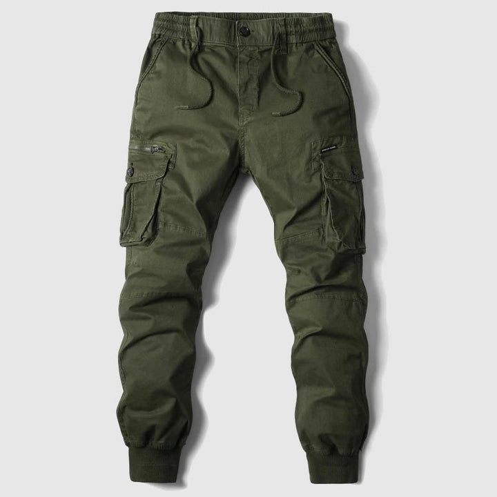 Tactical Cargo Joggers with Cuffs — Stanley, Green