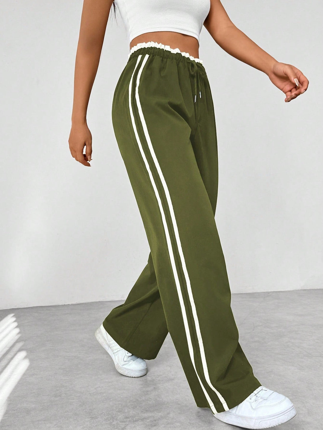 Contrast Side Stripe Track Trousers for Women