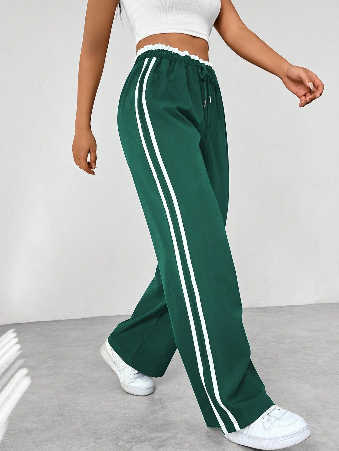 Contrast Side Stripe Track Trousers for Women