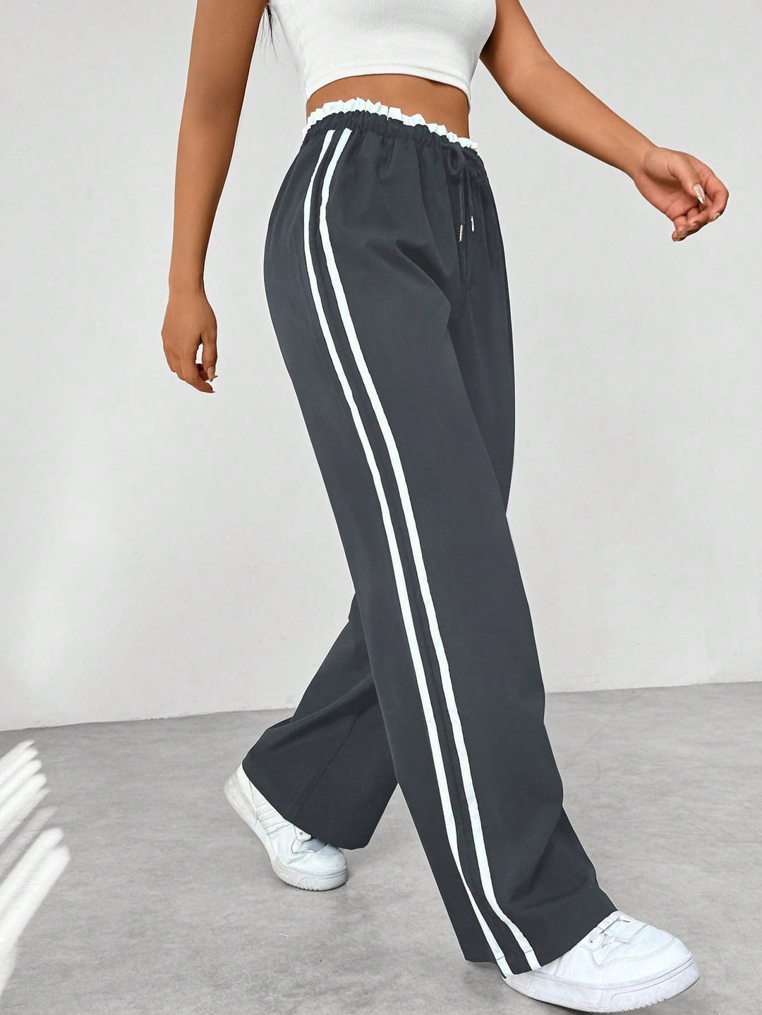 Contrast Side Stripe Track Trousers for Women