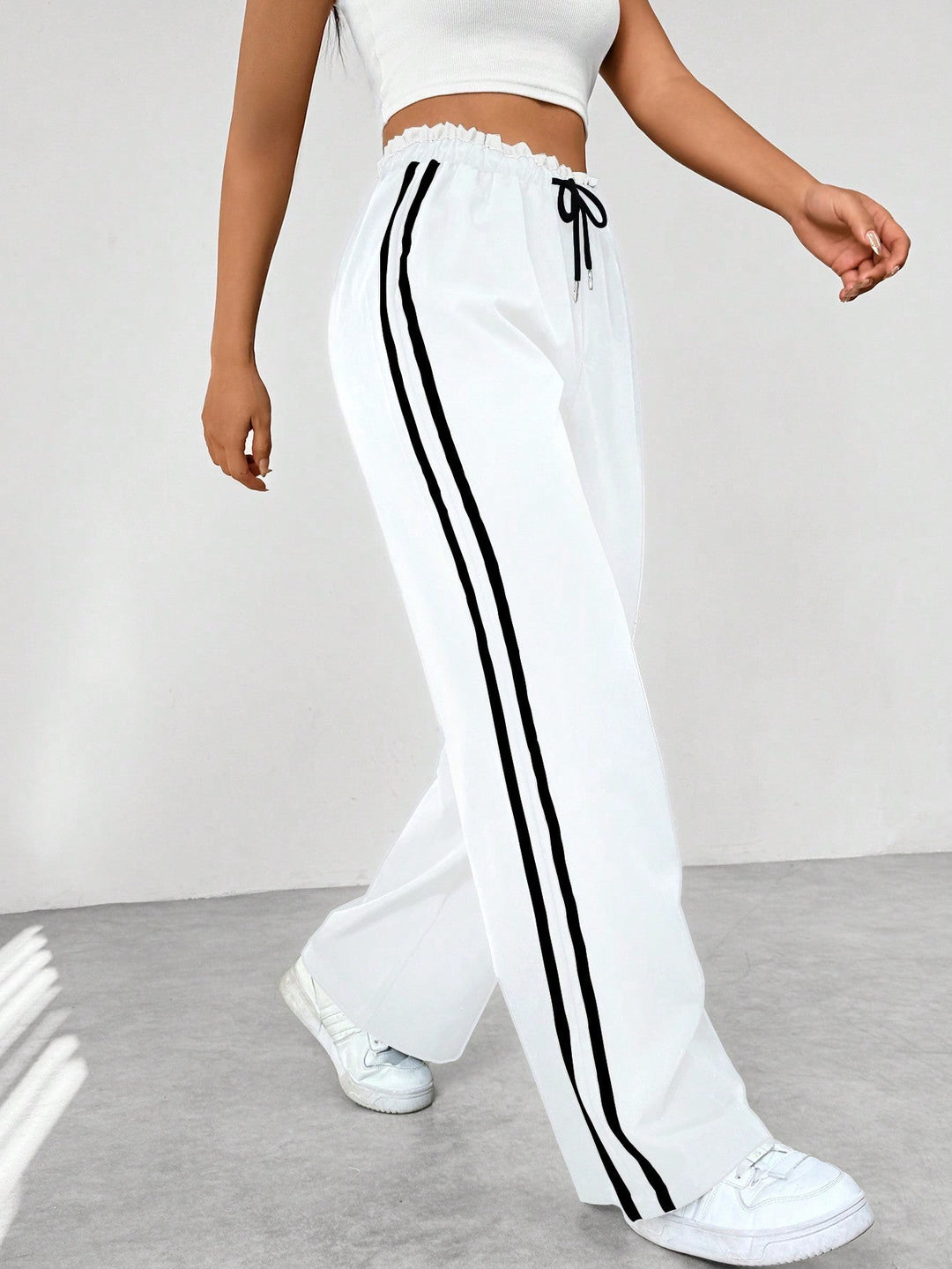 Contrast Side Stripe Track Trousers for Women