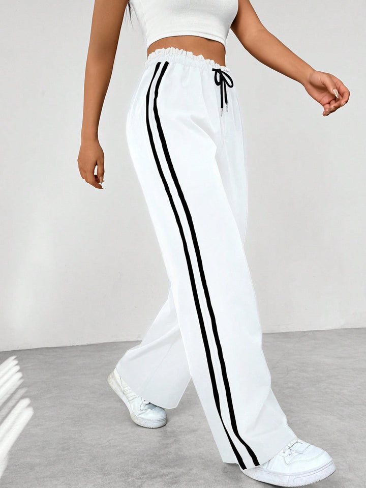 Contrast Side Stripe Track Trousers for Women