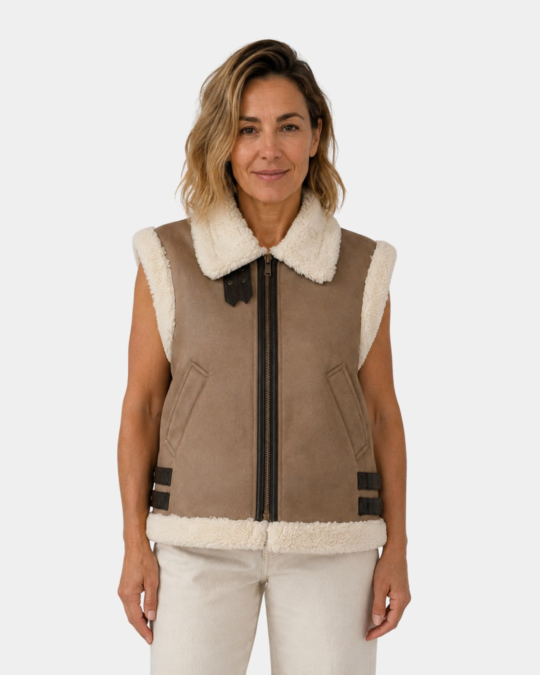 Faux Fur Lined Gilet for Women — Tirlas, image 1