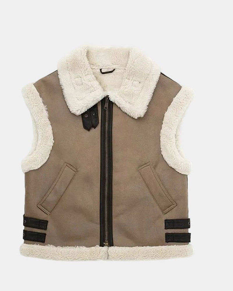 Faux Fur Lined Gilet for Women — Tirlas, image 2