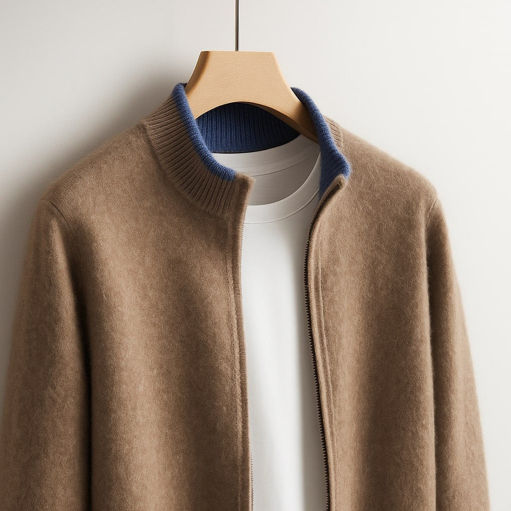 Zip Front Cardigan for Men — Felix, image 4
