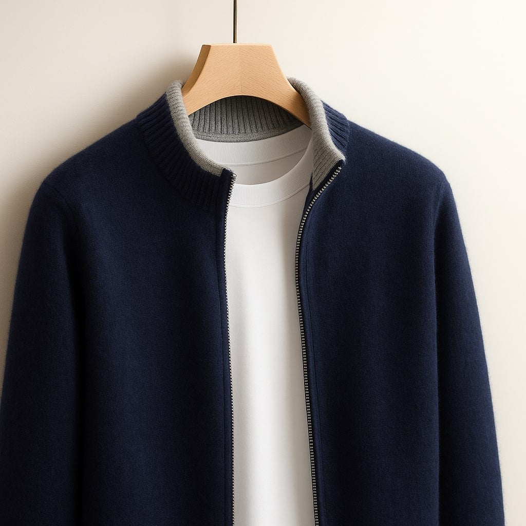 Zip Front Cardigan for Men — Felix, image 6