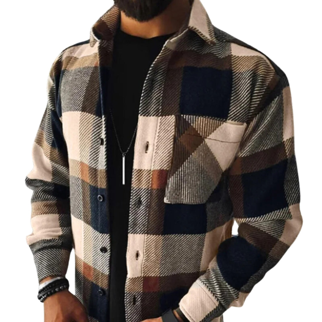 Ulric — Wool Blend Check Shacket (3), Moraine Fashion