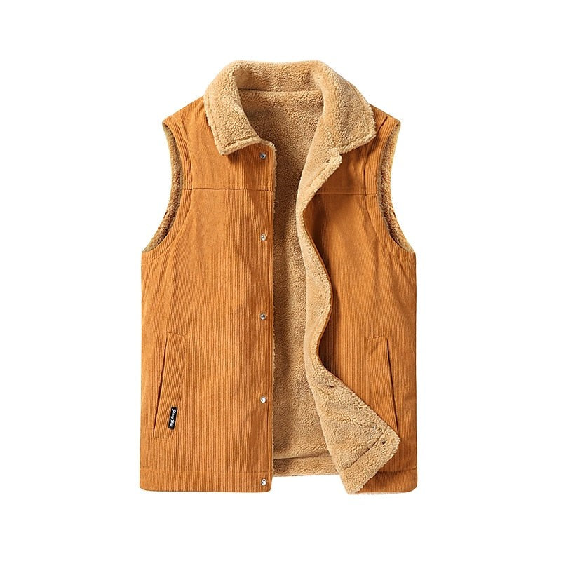 Sherpa Lined Corduroy Gilet for Women — Vala, image 1