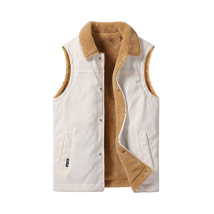 Sherpa Lined Corduroy Gilet for Women — Vala, image 3