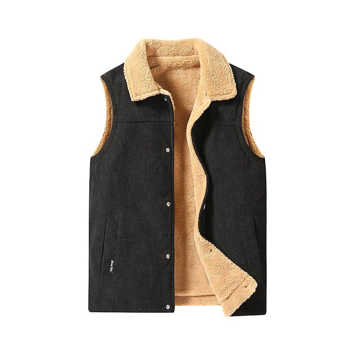 Sherpa Lined Corduroy Gilet for Women — Vala, image 4