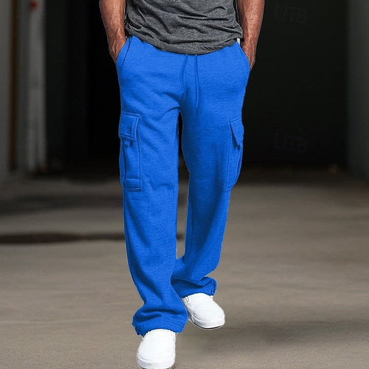 Relaxed Fit Cargo Joggers — Wallace, Royal Blue